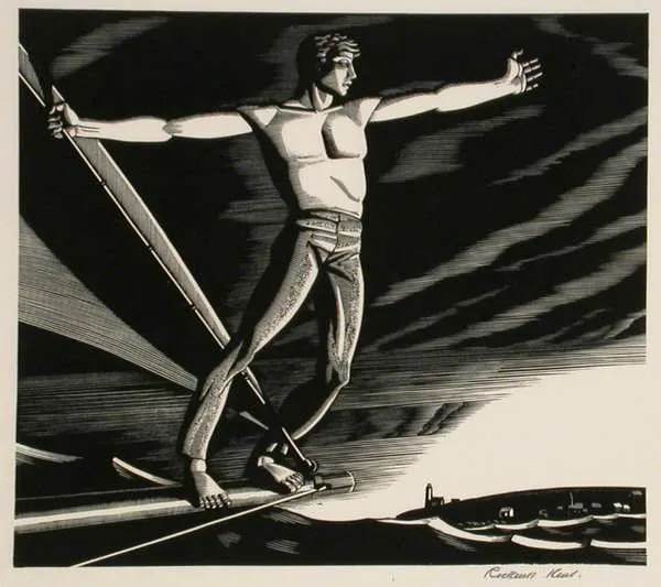 Rockwell Kent, Home Port, Wood Engraving, 1931