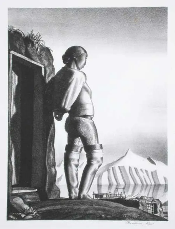 Rockwell Kent, Young Woman, Lithograph