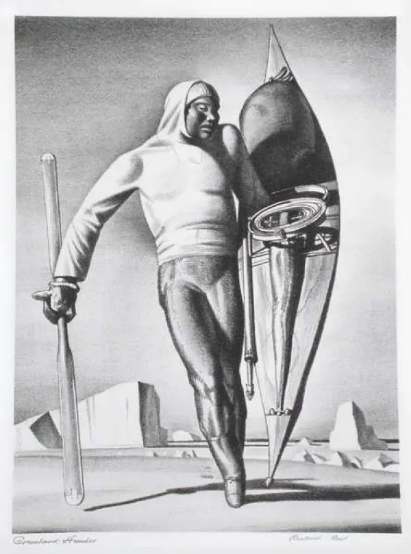 Rockwell Kent, Greenland Hunter, Lithograph