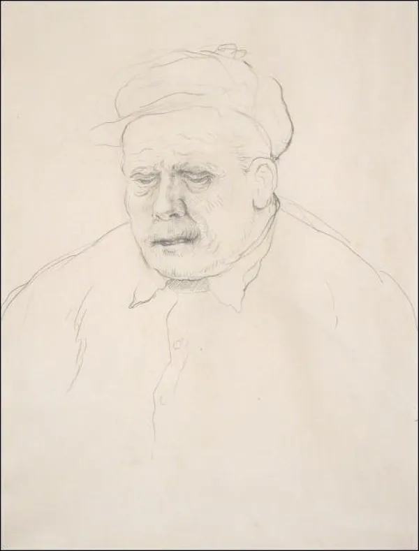 77.07.01, Miller Brittain, The Stevedore, Graphite, 1942