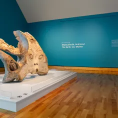 carving by billy gauthier in gallery